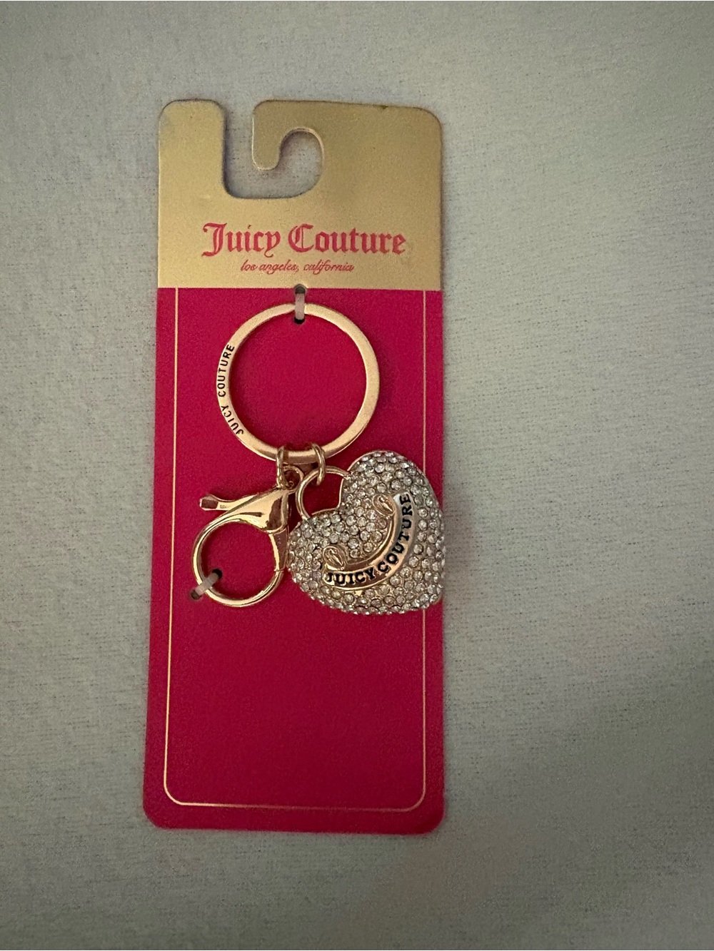 NWT Juicy Couture Heart Purse Charm/ Keychain